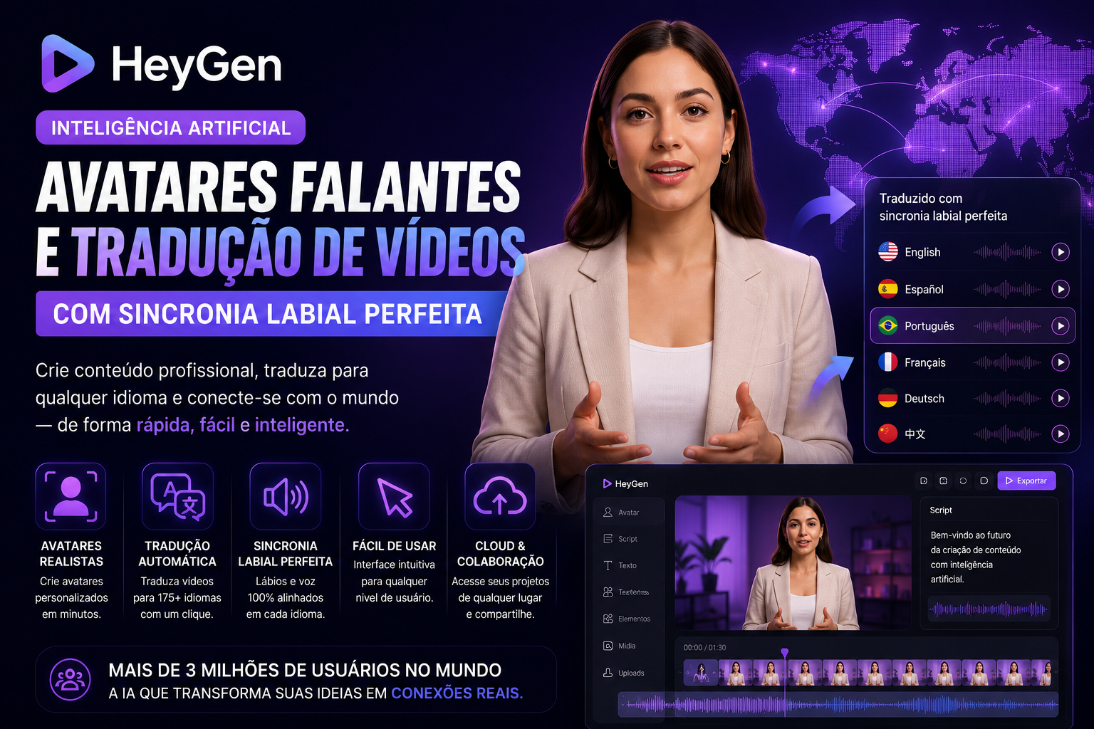 HeyGen: A Revolução na Criação de Avatares Falantes e Tradução de Vídeos